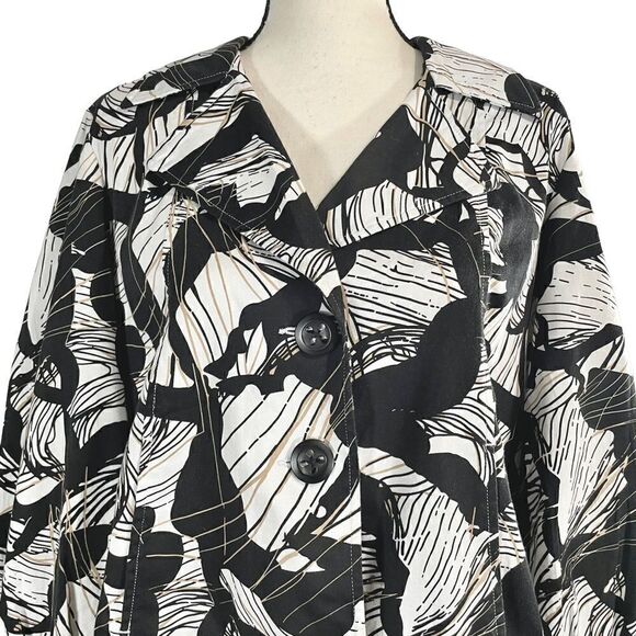 Tribal Abstract Button Up Long Sleeve Blazer Jacket - Picture 3 of 8